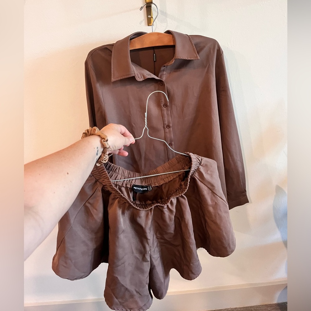 Brown Women's Top + shorts
